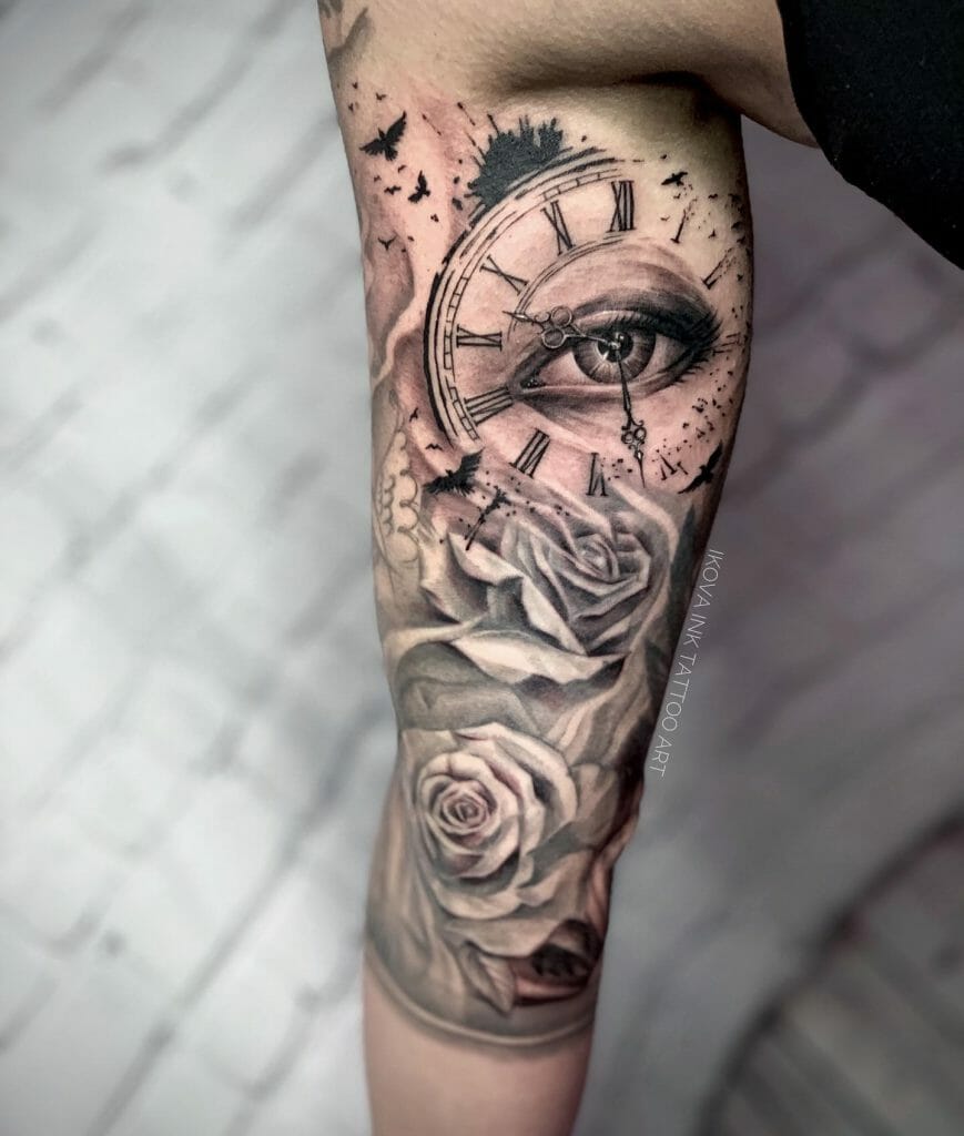 Clock Eye Tattoo