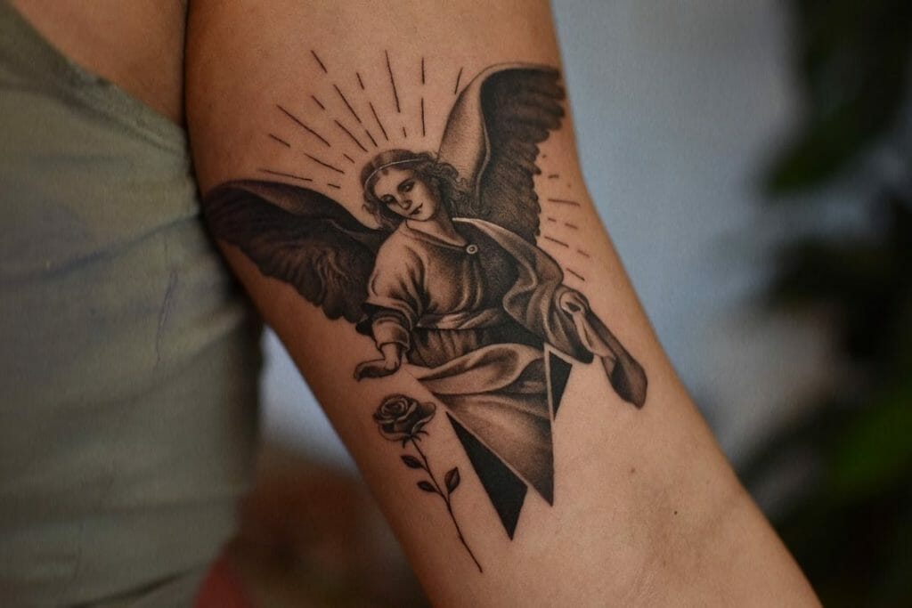 Female Guardian Angel Tattoos
