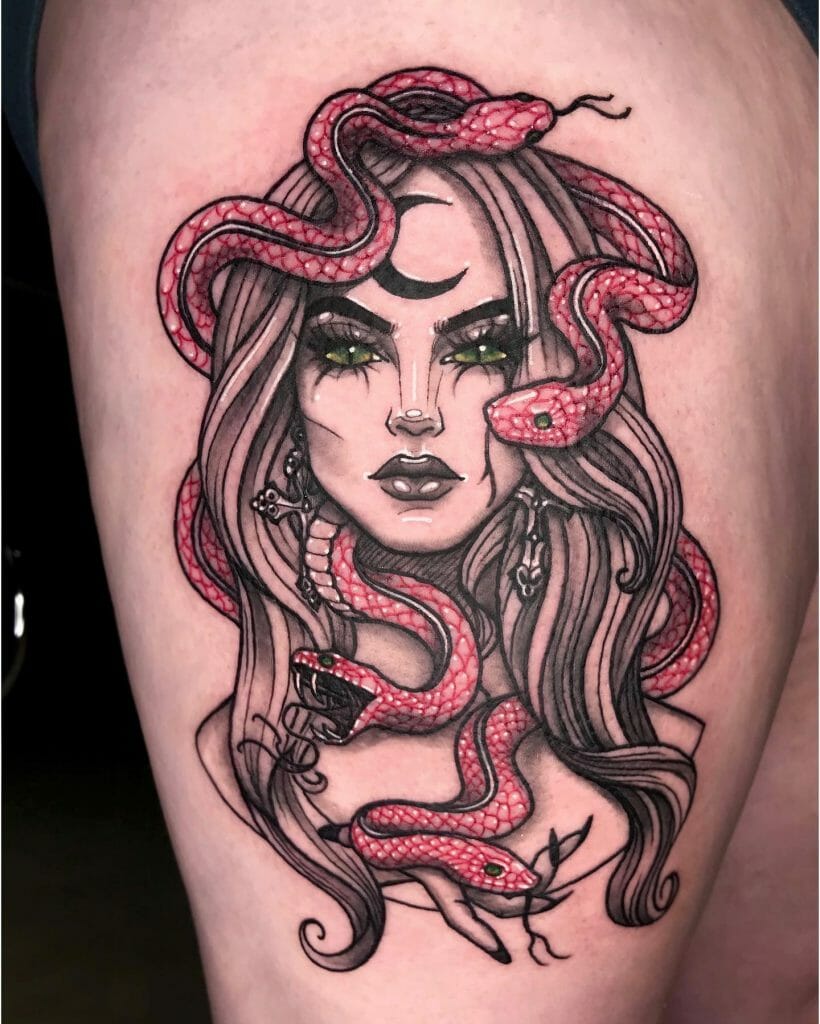 Feminine Medusa Tattoo