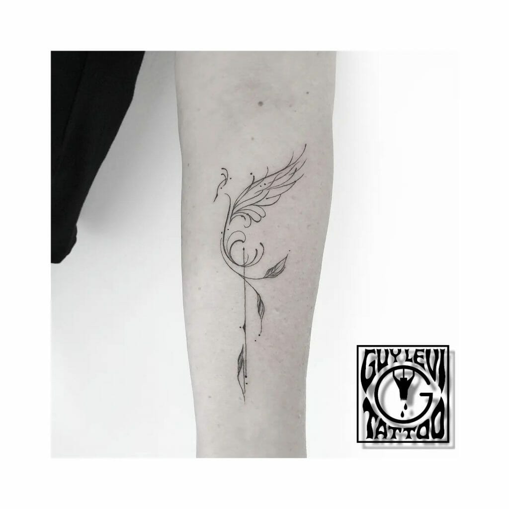 Feminine Rebirth Phoenix Tattoo