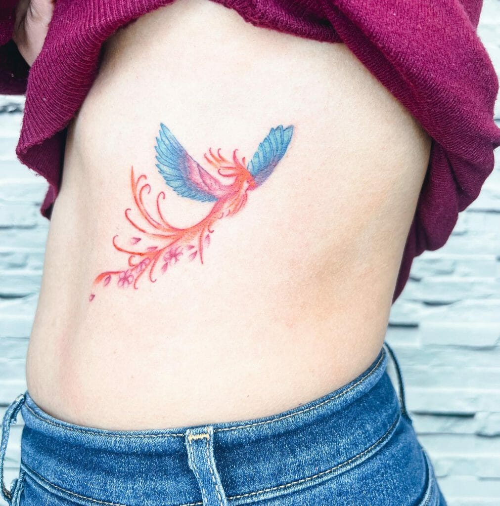 Feminine Small Phoenix Tattoo