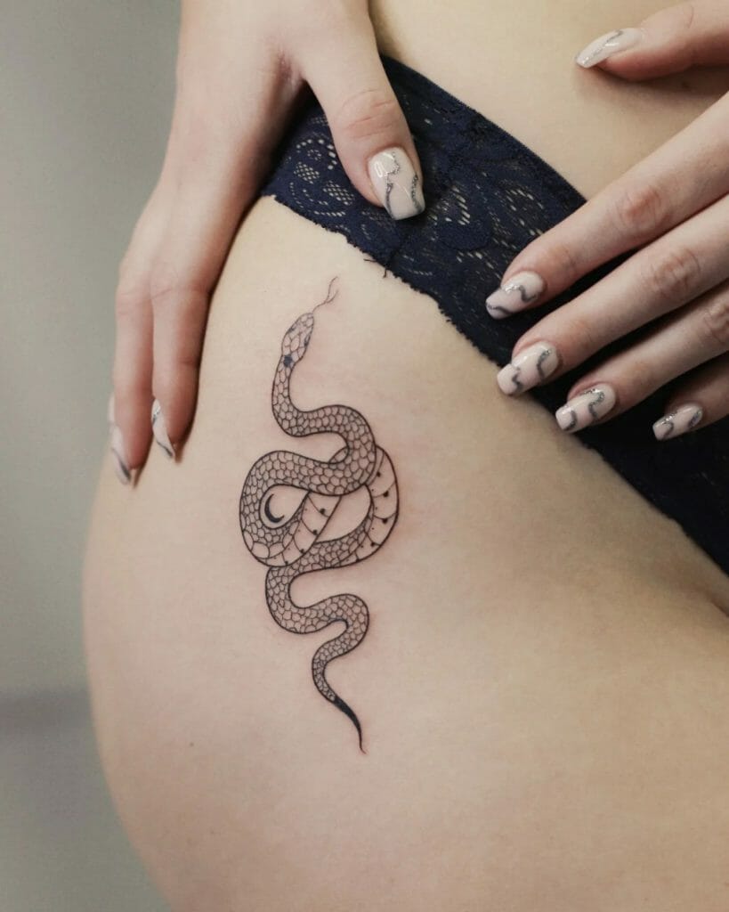 Fine Line Minimal Snake Tattoo ideas