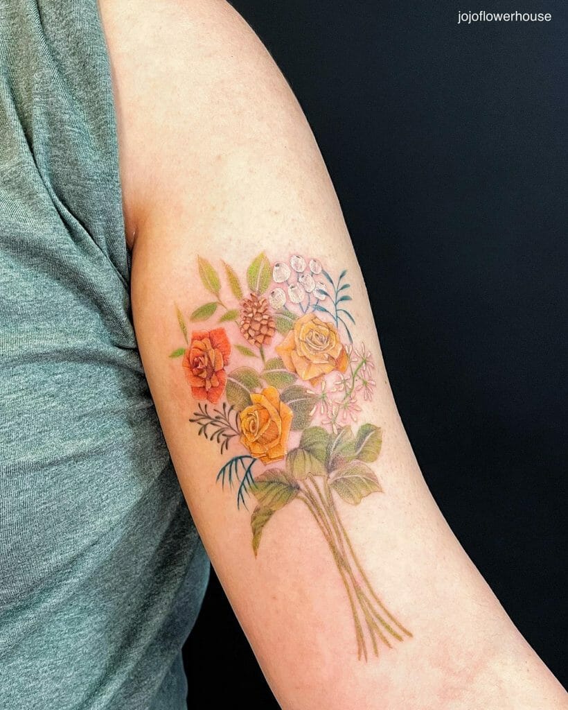 Floral Bicep Tattoo