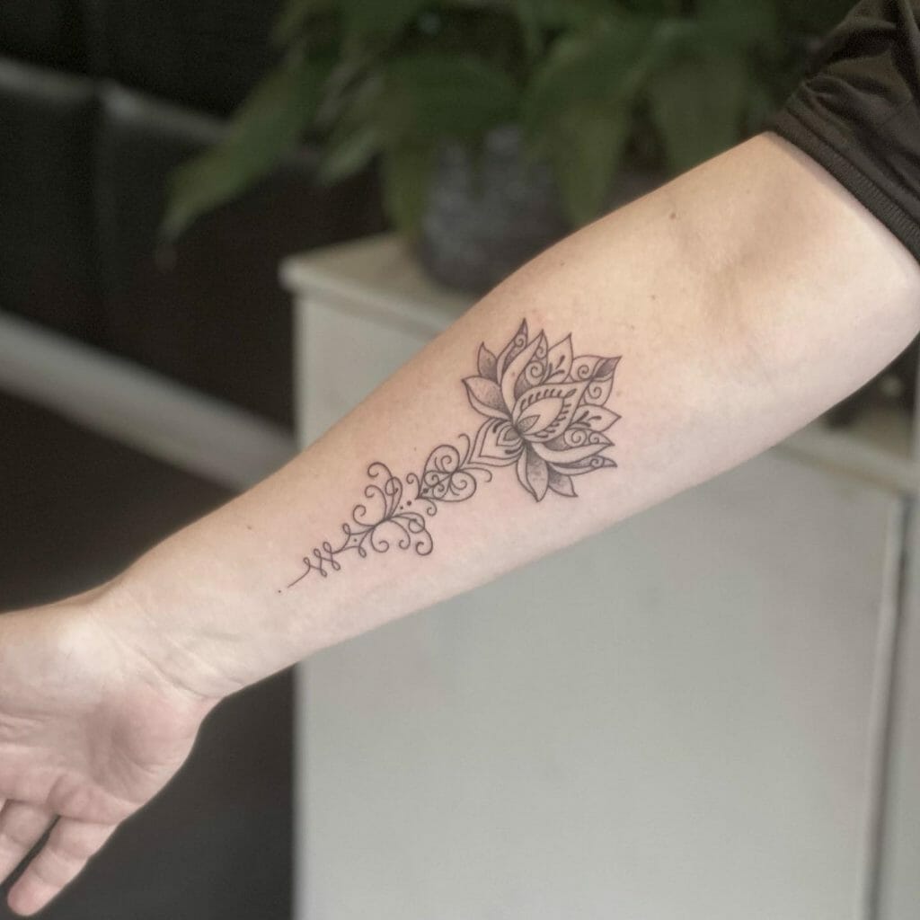 Floral Design Lotus Mandala Tattoo