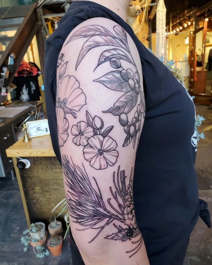 Floral Half Sleeve Tattoos