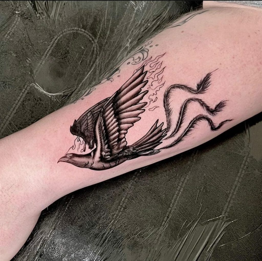 Flying Phoenix tattoo