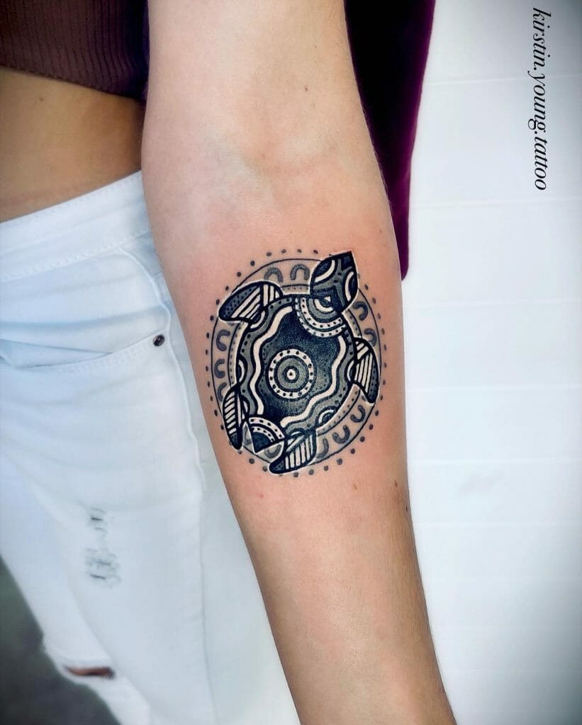 Forearm Hawaiian Turtle Tattoo