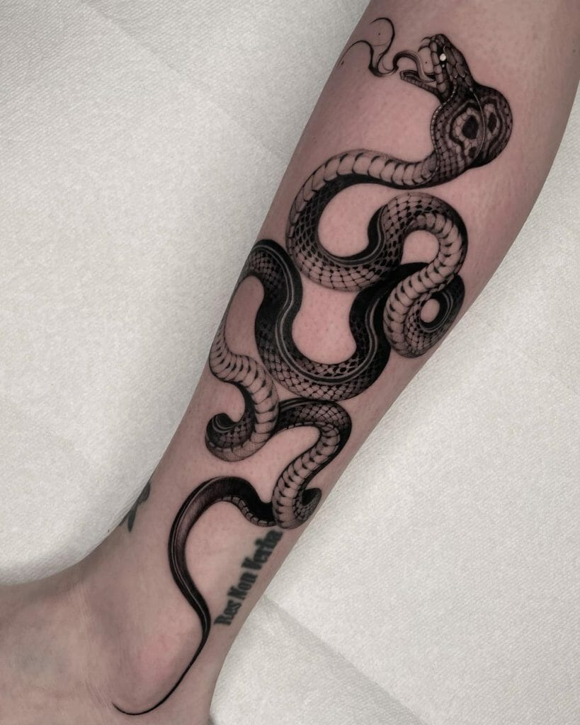Forearm Japanese Snake Tattoo Ideas