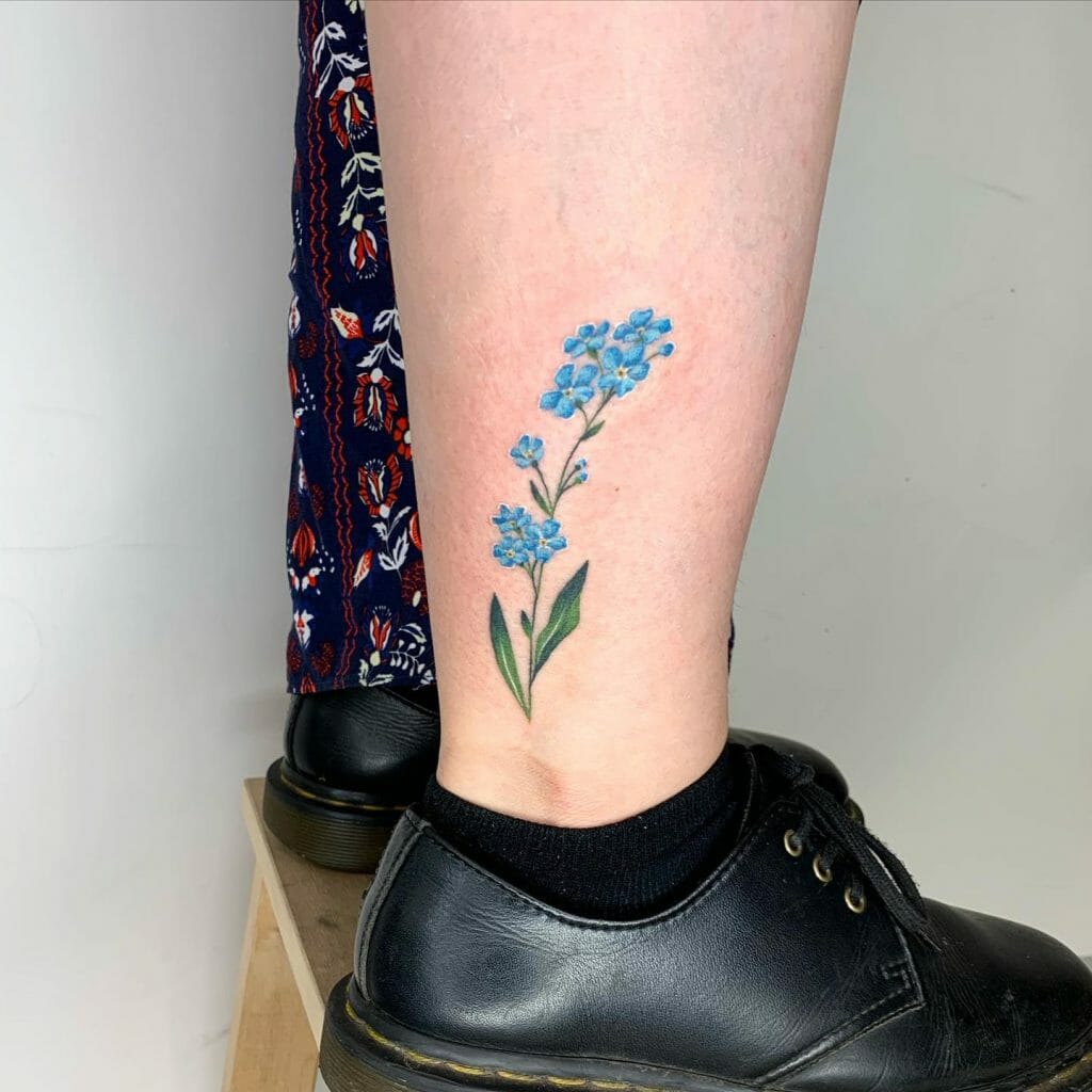 Forget me not flower tattoo