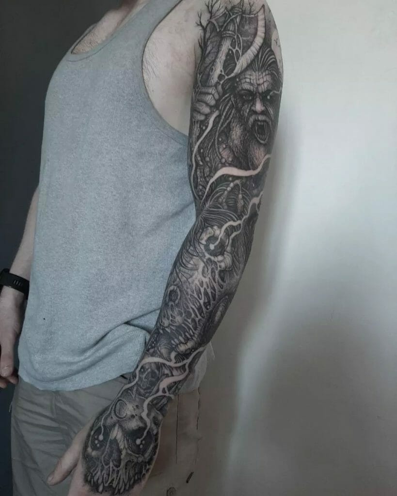 Full Arm Blackout Tattoo