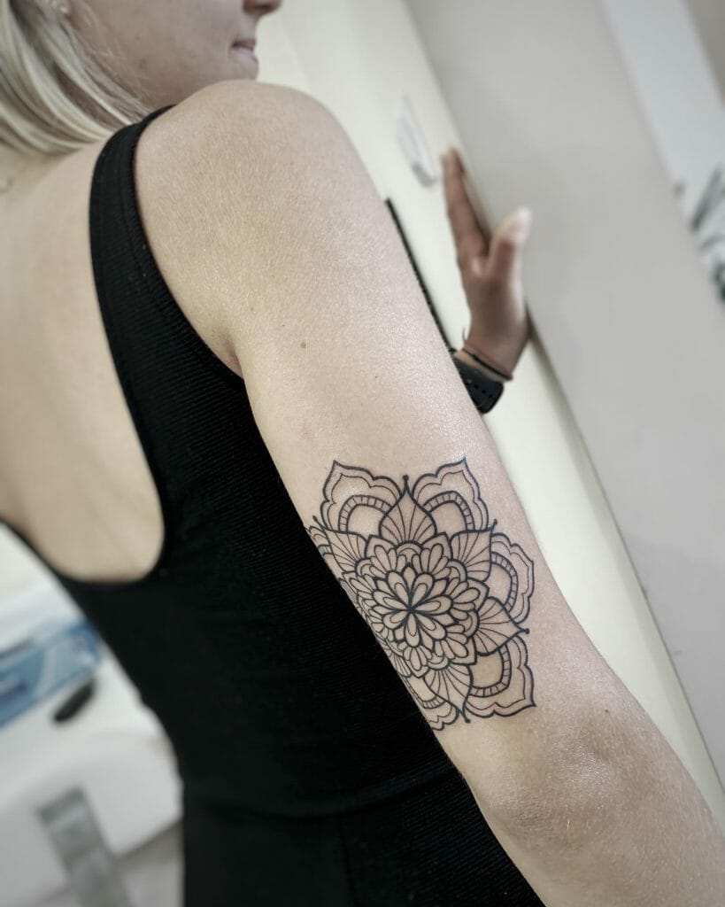 Full Circle Lotus Mandala Tattoo Artwork