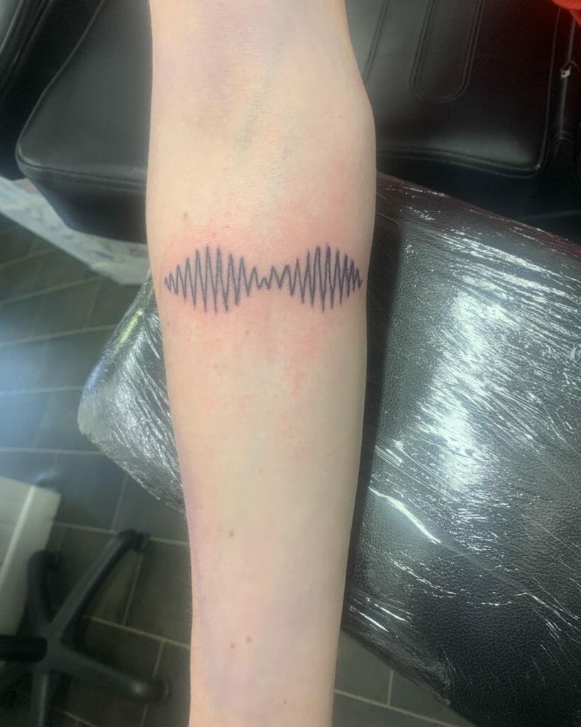 Fun Sound Wave Tattoo Designs For Fans Of The 'Arctic Monkeys'