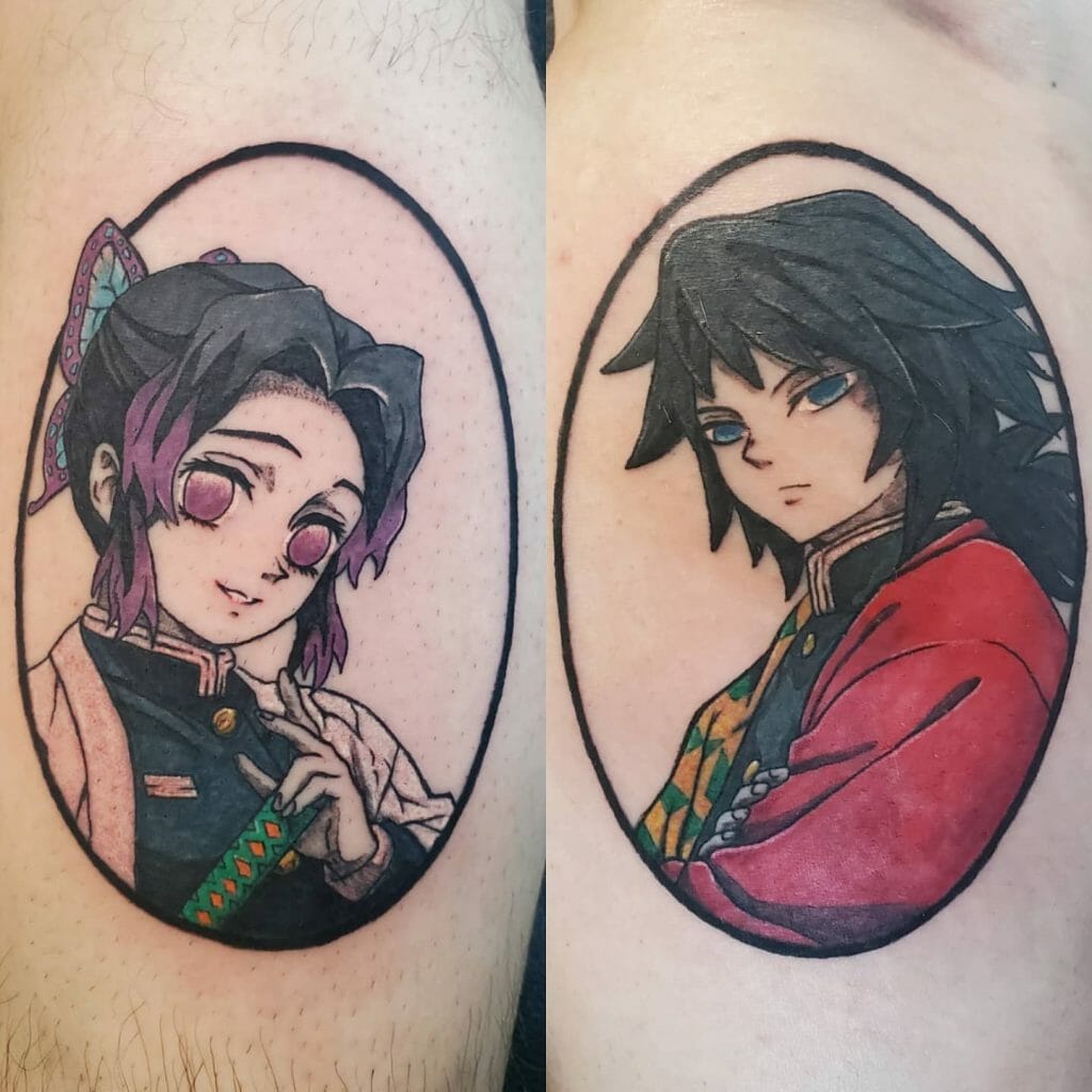 Giyu And Shinobu Anime Tattoos