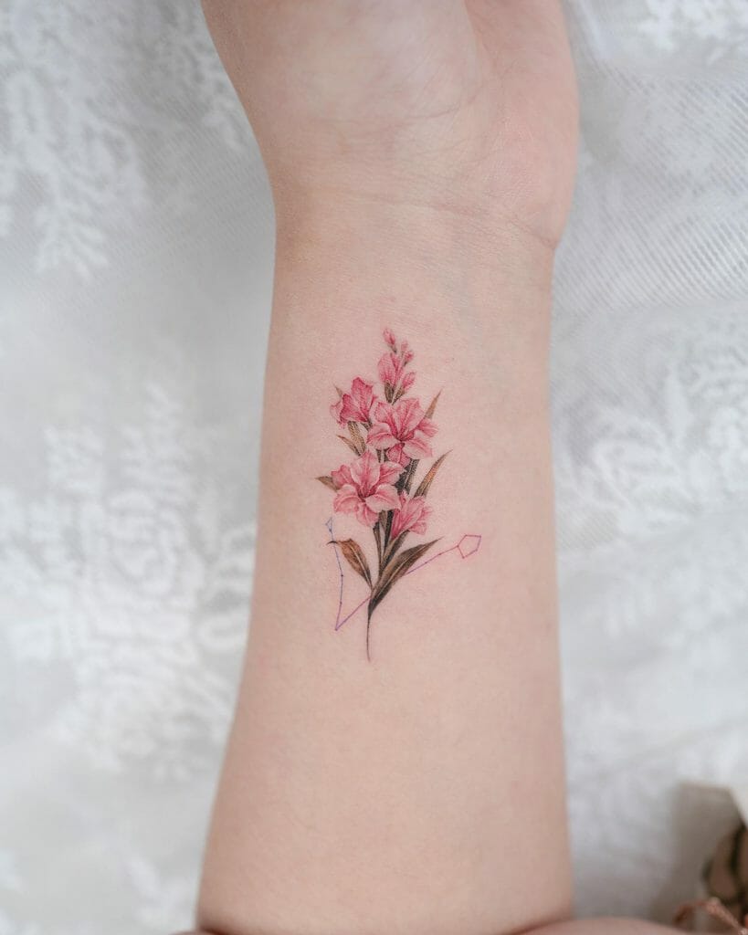 Gladiolus Floral Arm Tattoo