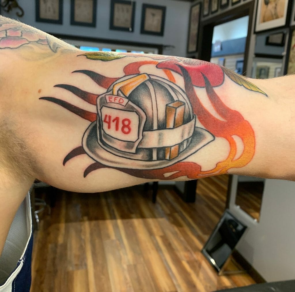 Helmet Firefighter Tattoo