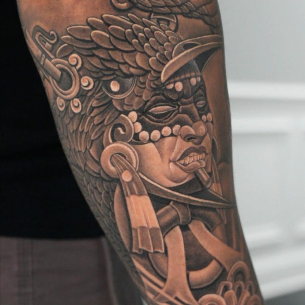 Huitzilopochtli Aztec God Tattoo