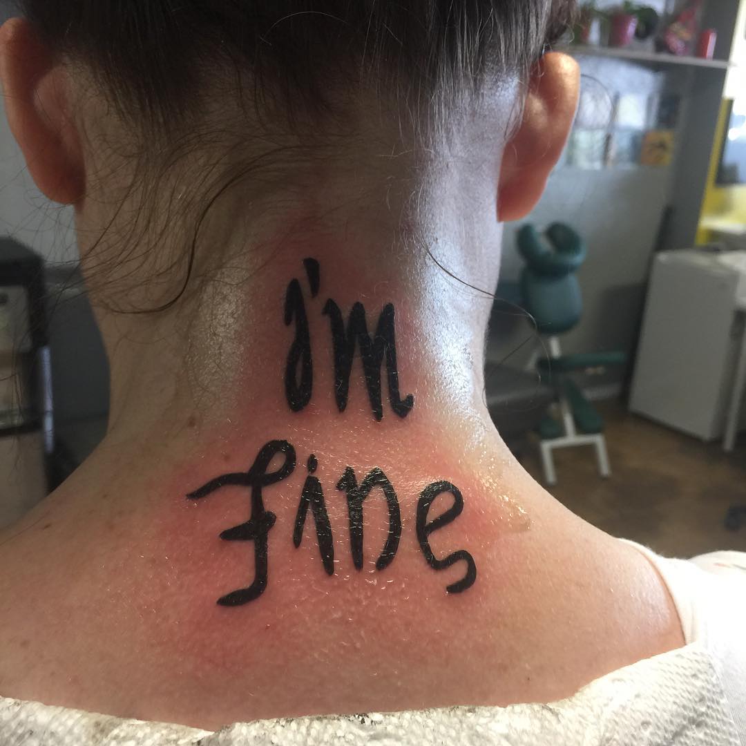 im fine save me tattoo