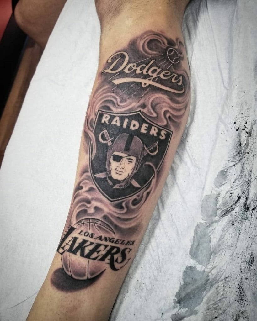 Las Vegas Raiders Full Sleeve Tattoo