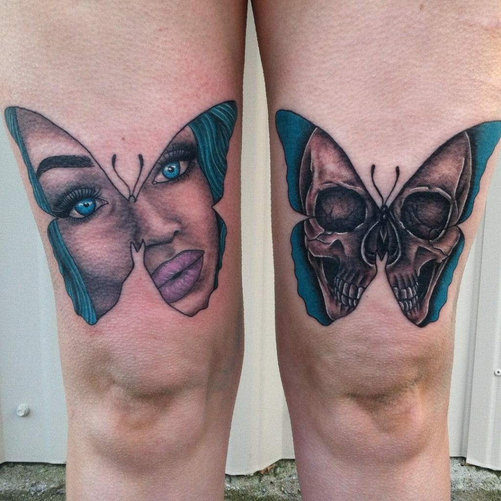 Life And Death Butterfly Tattoos