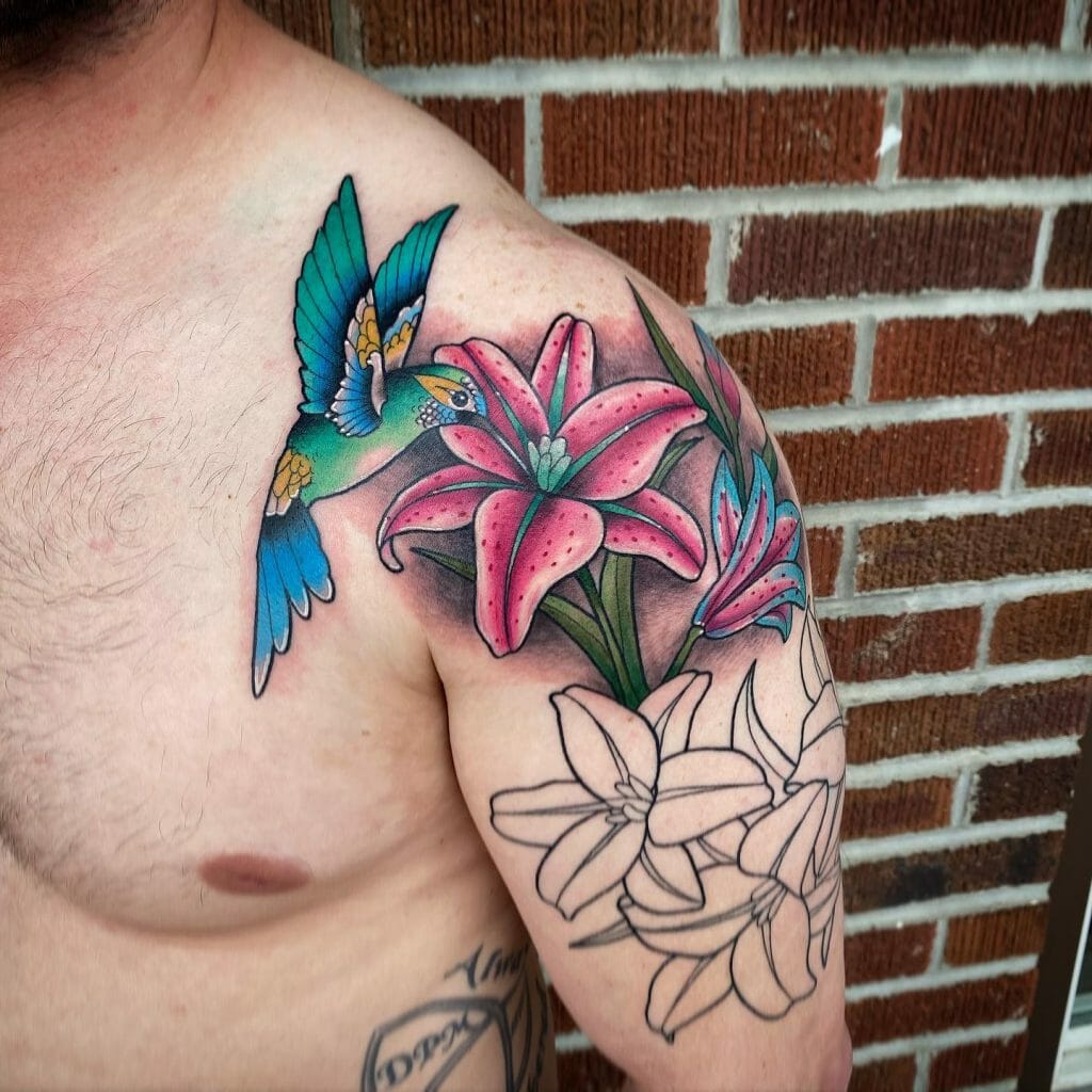 Lily sleeve tattoo