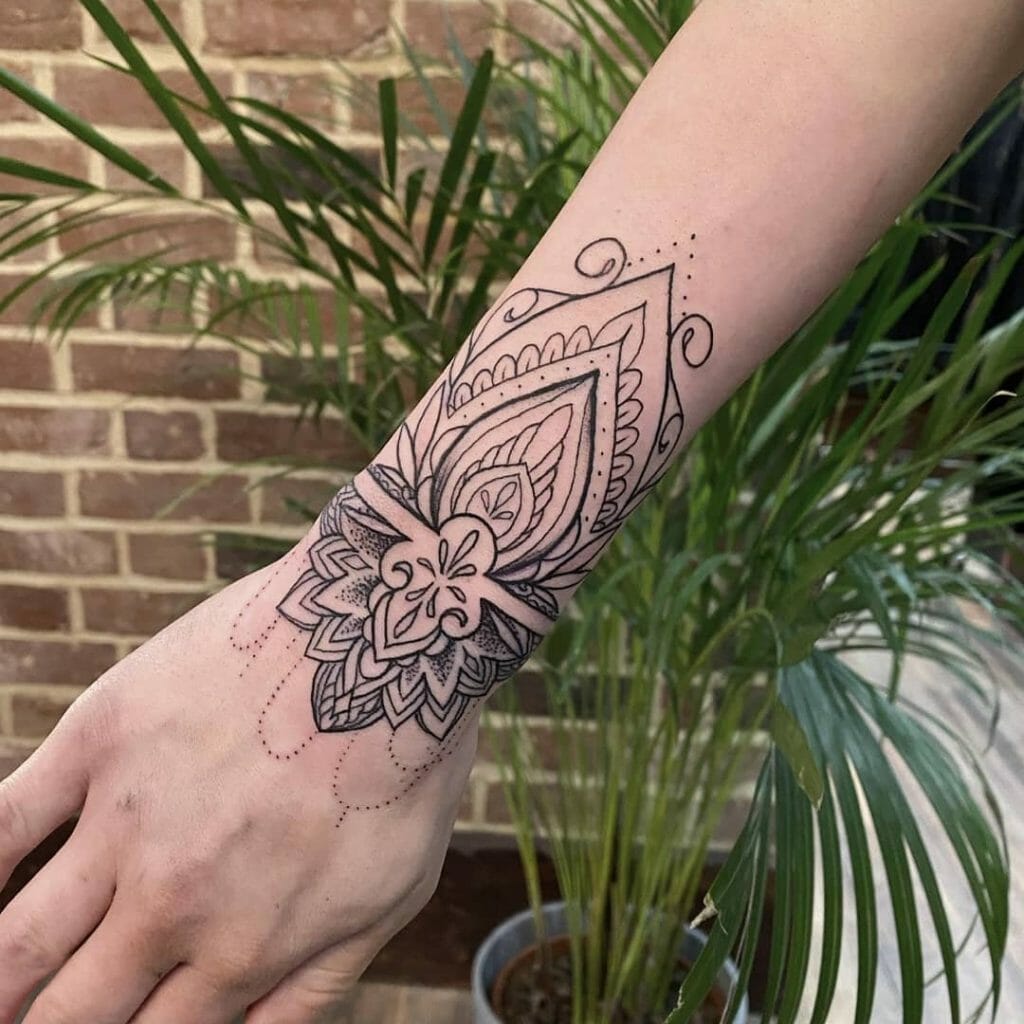 Mandala Wrist Band Hand Tattoos