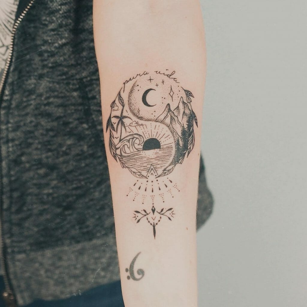 Mandala Yin Yang Sun And Moon Tattoo
