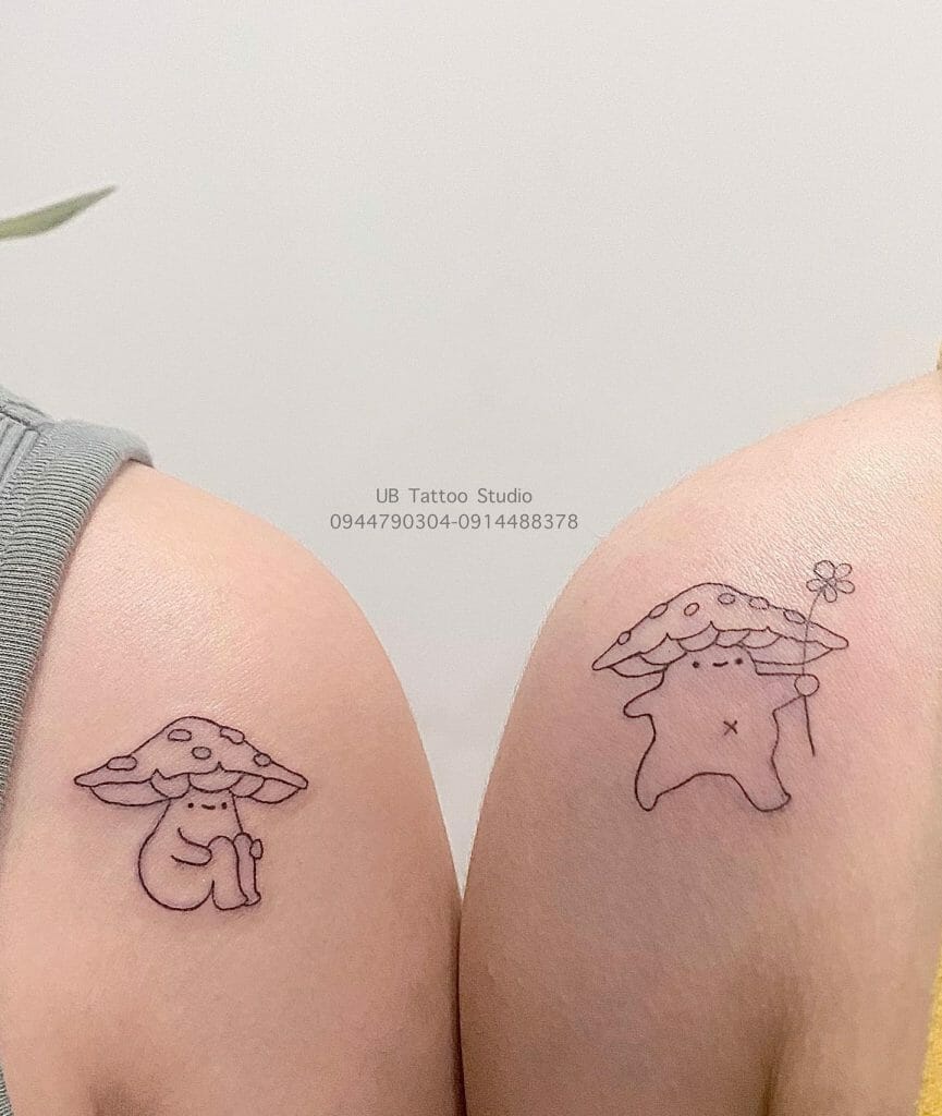 Matching Mushroom Tattoos