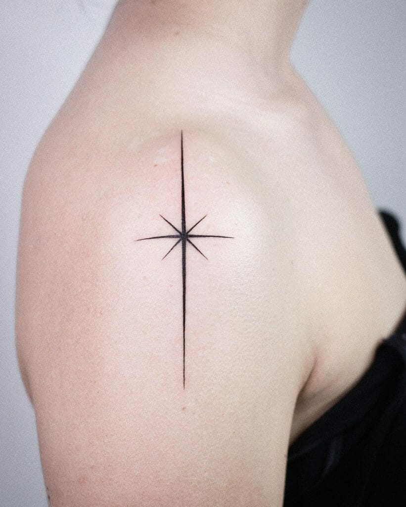 Minimal Star Tattoo on Shoulder