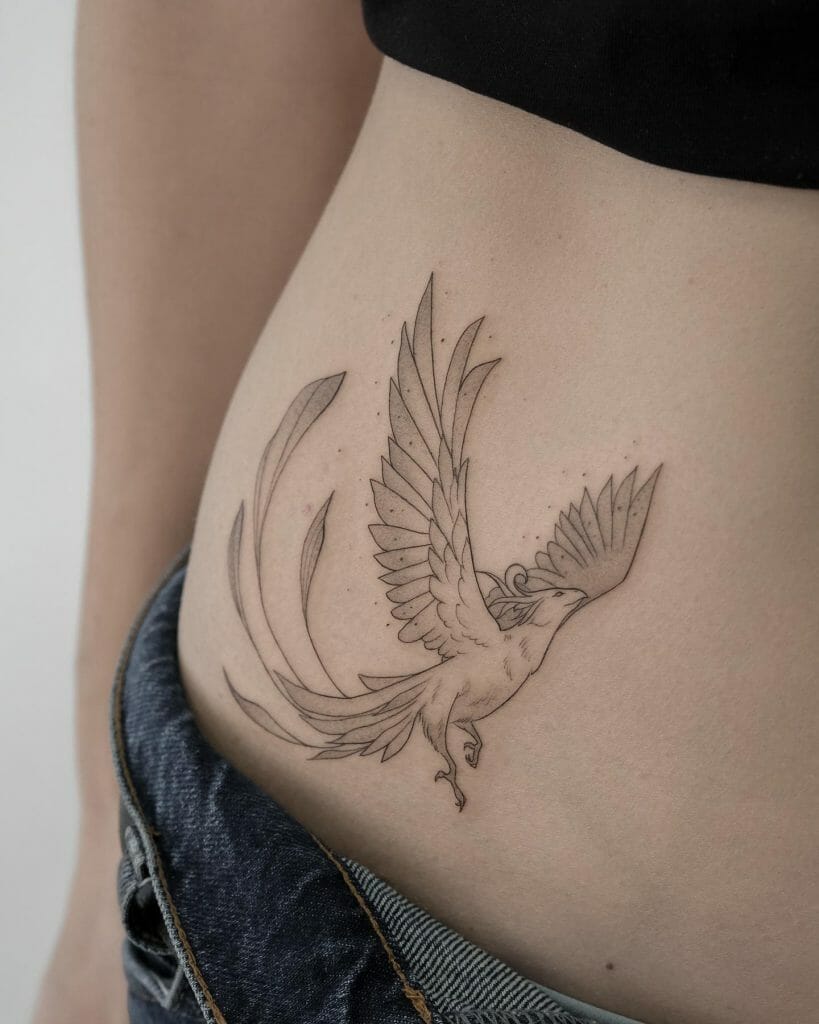 Minimalist Phoenix Tattoo