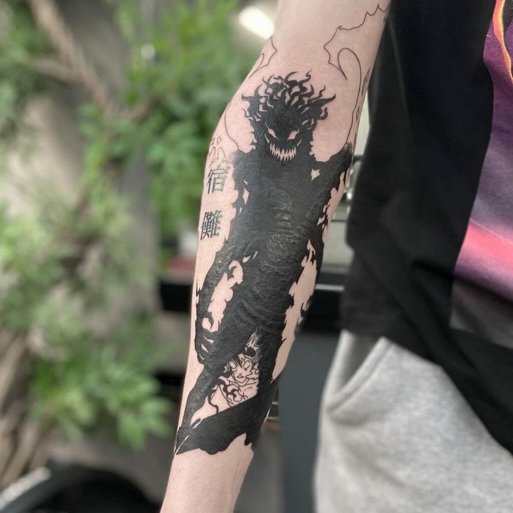 Monster Cover-Up Tattoo On Forearm