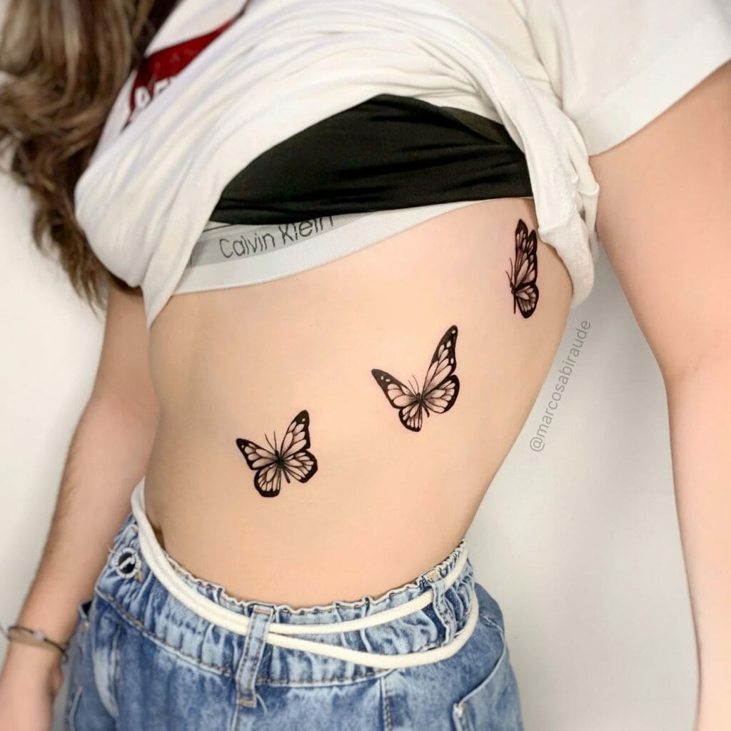 Multiple Butterfly Tattoos