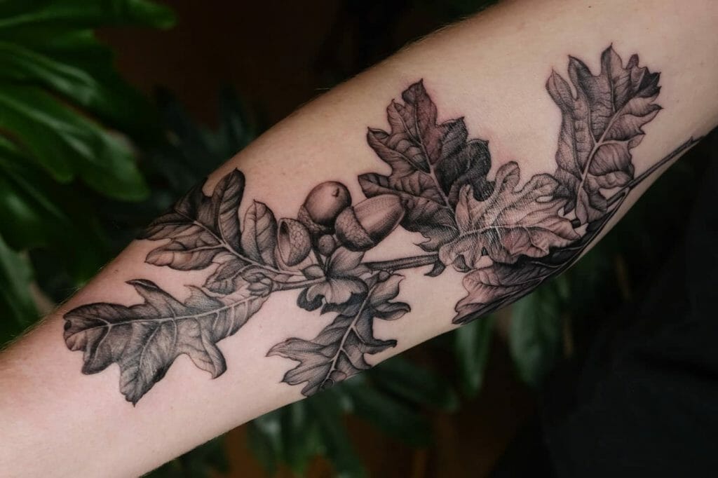 Oak Tree as a German Tattoos