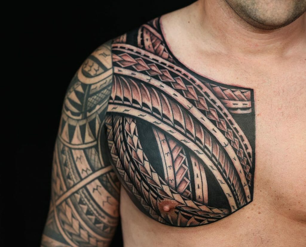 Polynesian Culture Half Chest Tattoo