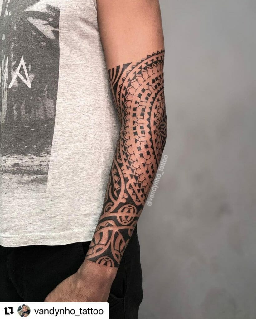 Harbour Ink Bali - Polynesian arm tattoo design.. #polynesian #armtattoo # tattoo #harbour_ink_bali | Facebook