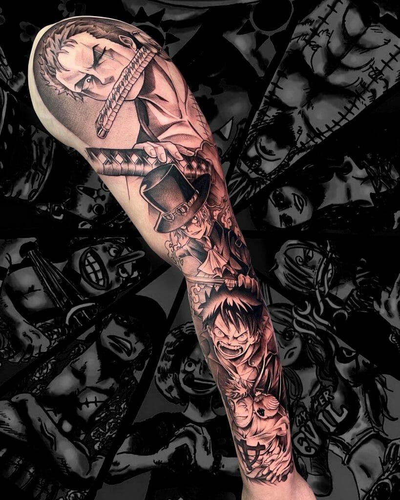 Powerful One Piece Characters Tattoo