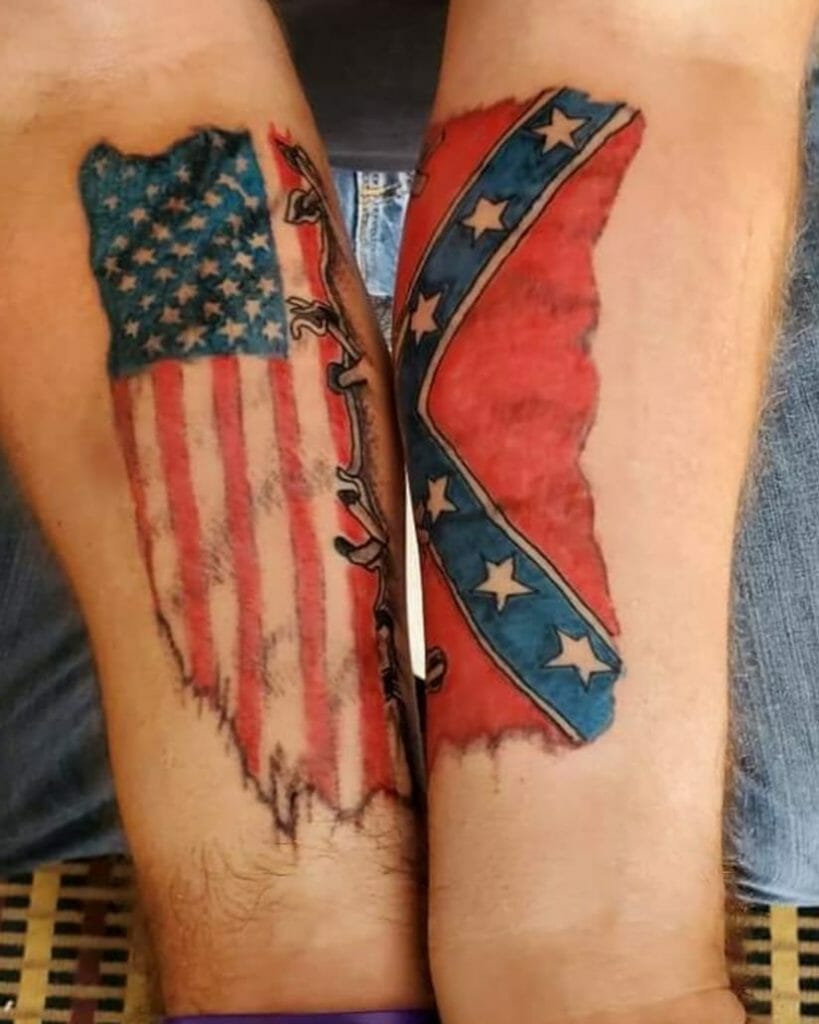 Rebel Flag - Matching Tattoos