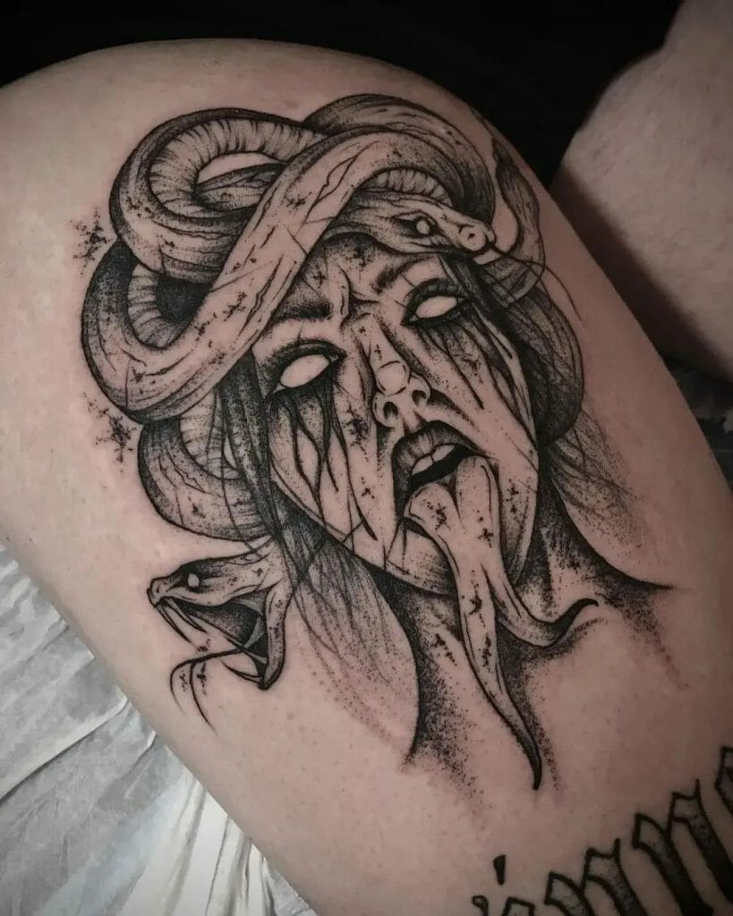 Scary Medusa Tattoo