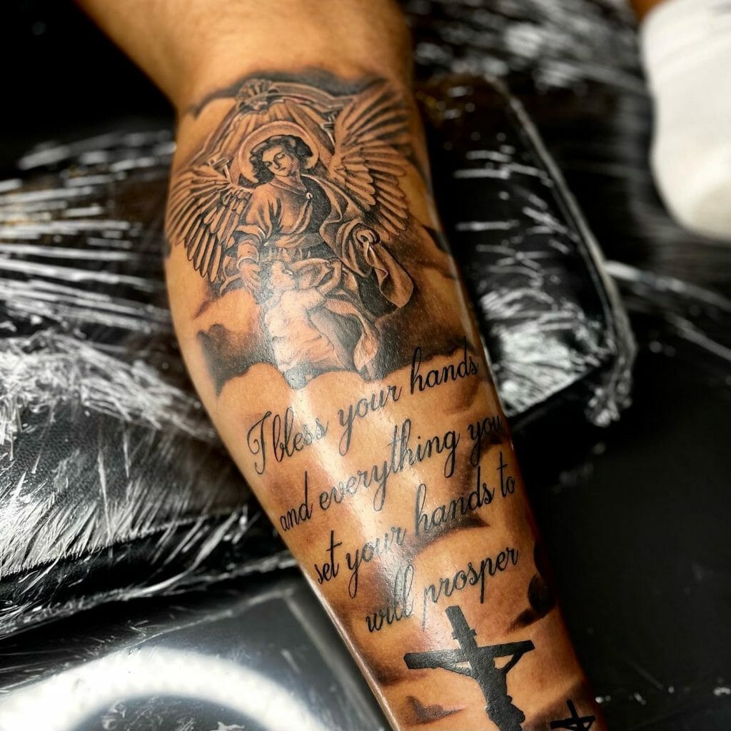 Scripture Half Sleeve Tattoo