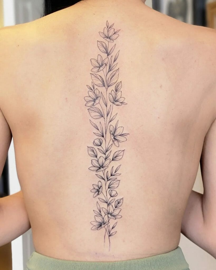 Spine Tattoo For Women