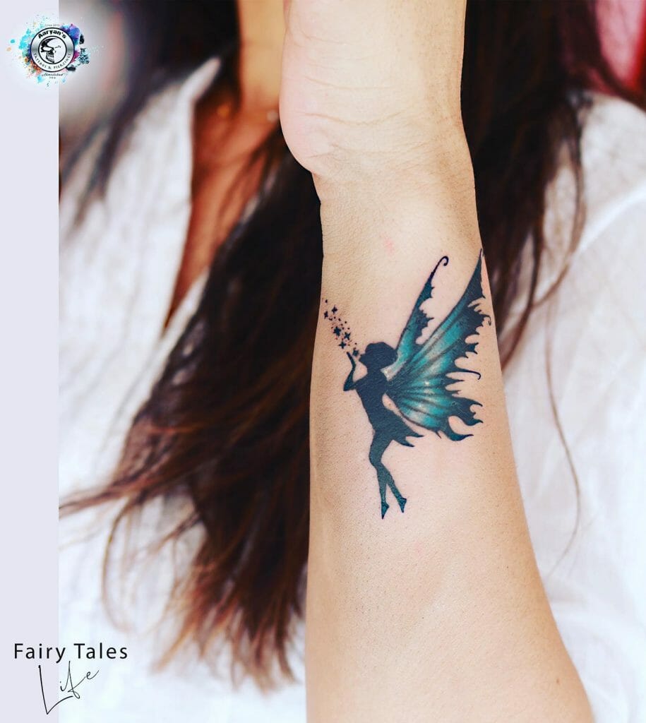 Silhouette Fairy Tattoo