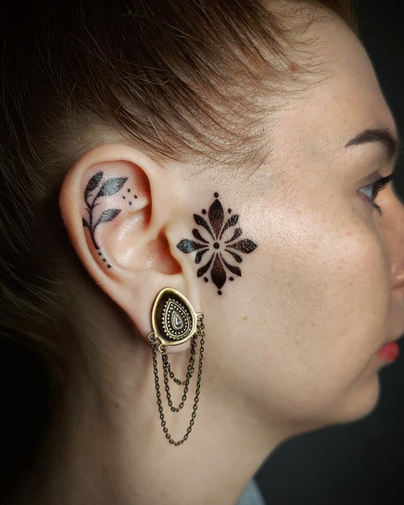 Simple Ear German Tattoo