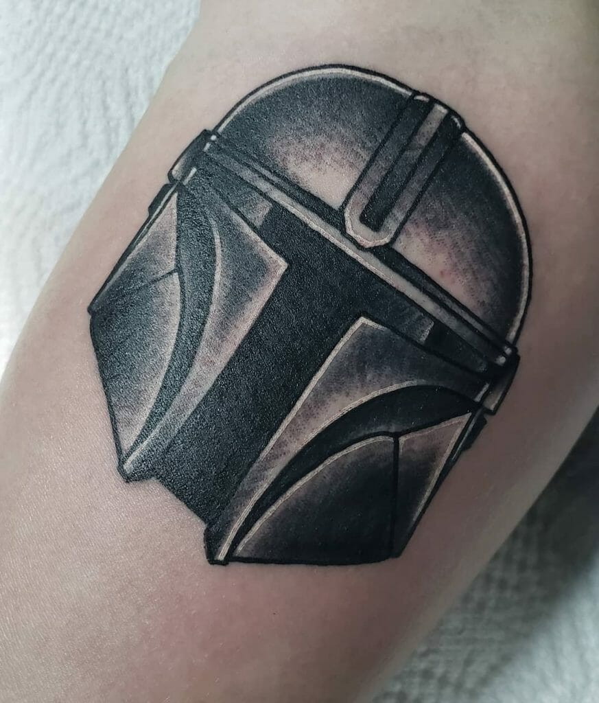 10 Best Mandalorian Helmet Tattoo Ideas That Will Blow Your Mind! - Outsons