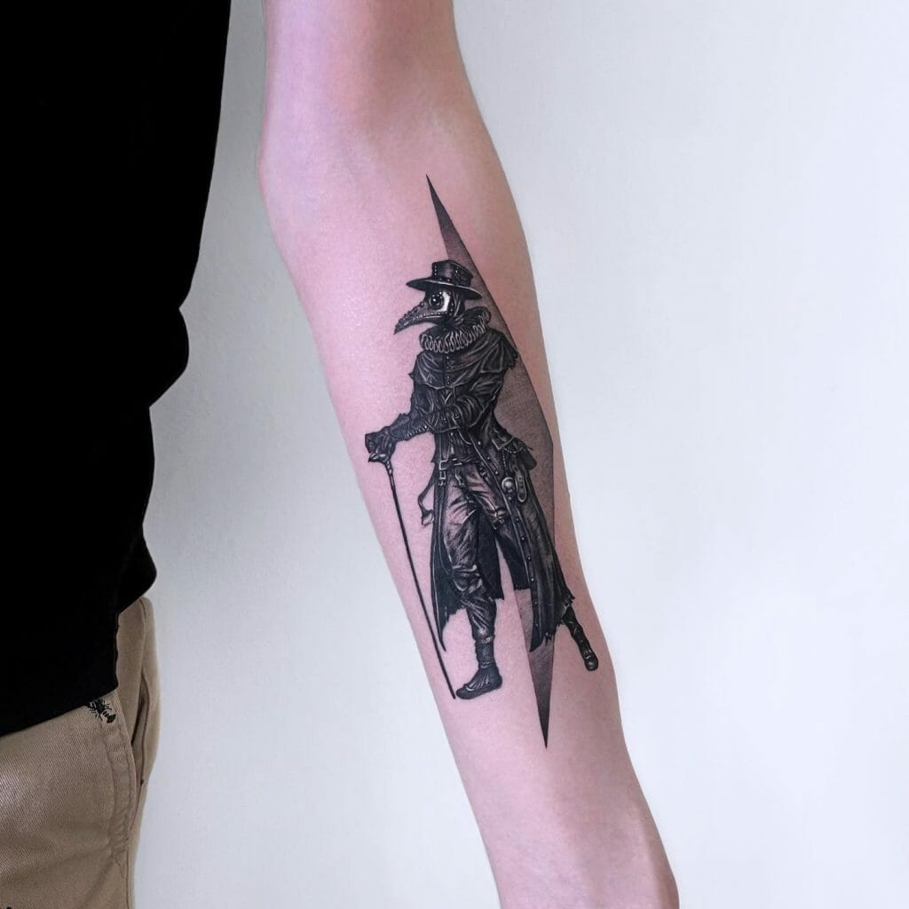Simple Plague Doctor Tattoo