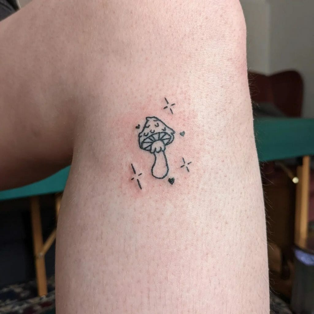 Simple Small Mushroom Tattoo