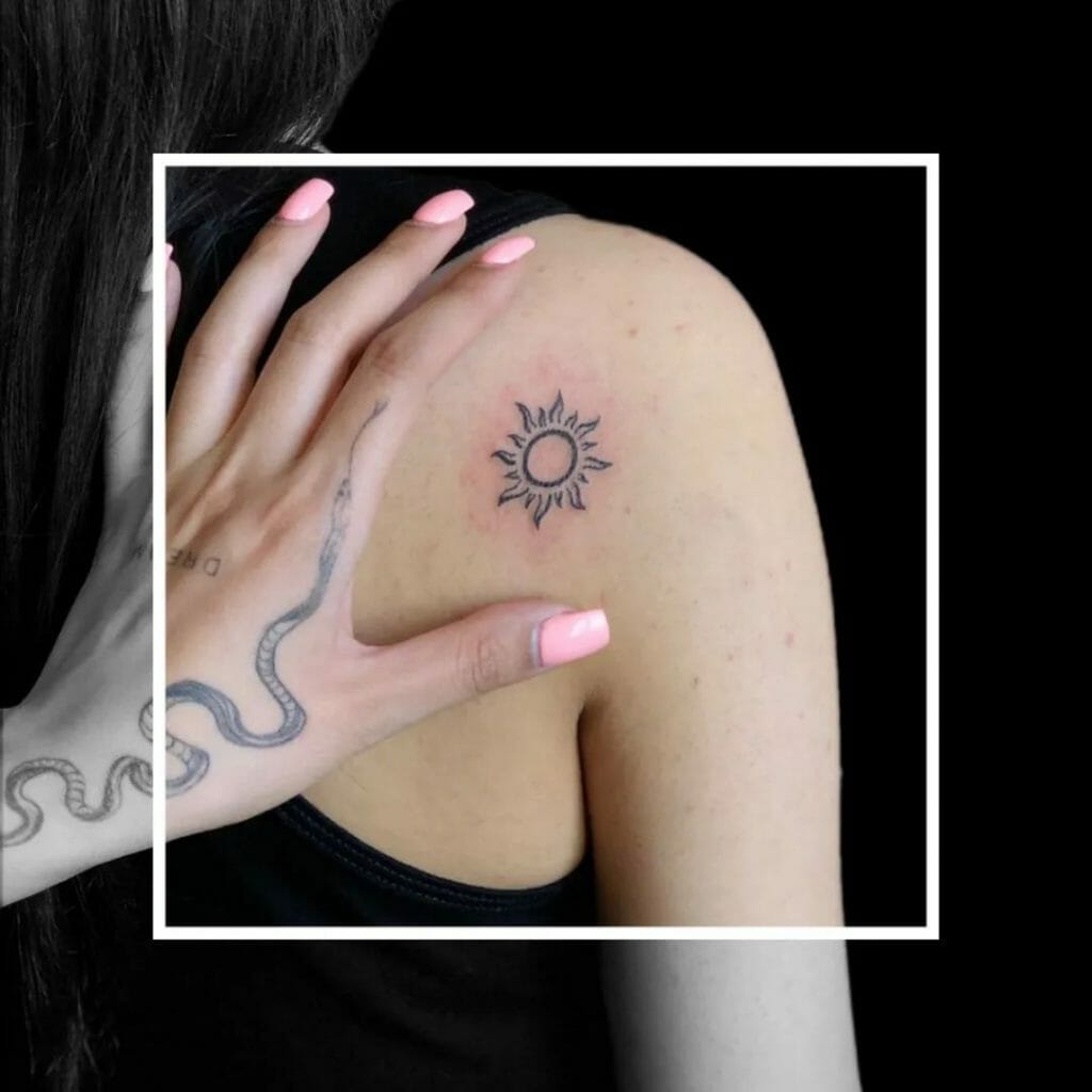Simple Sun Tattoo Designs