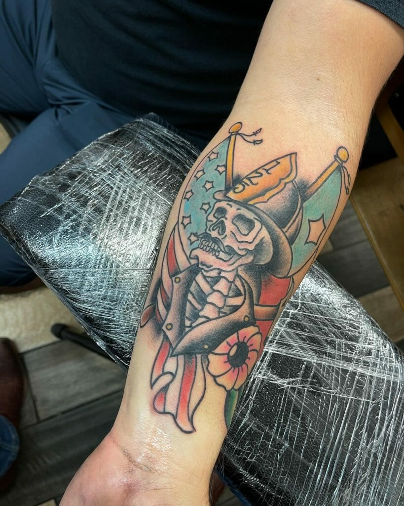 Skull Firefighter Tattoo