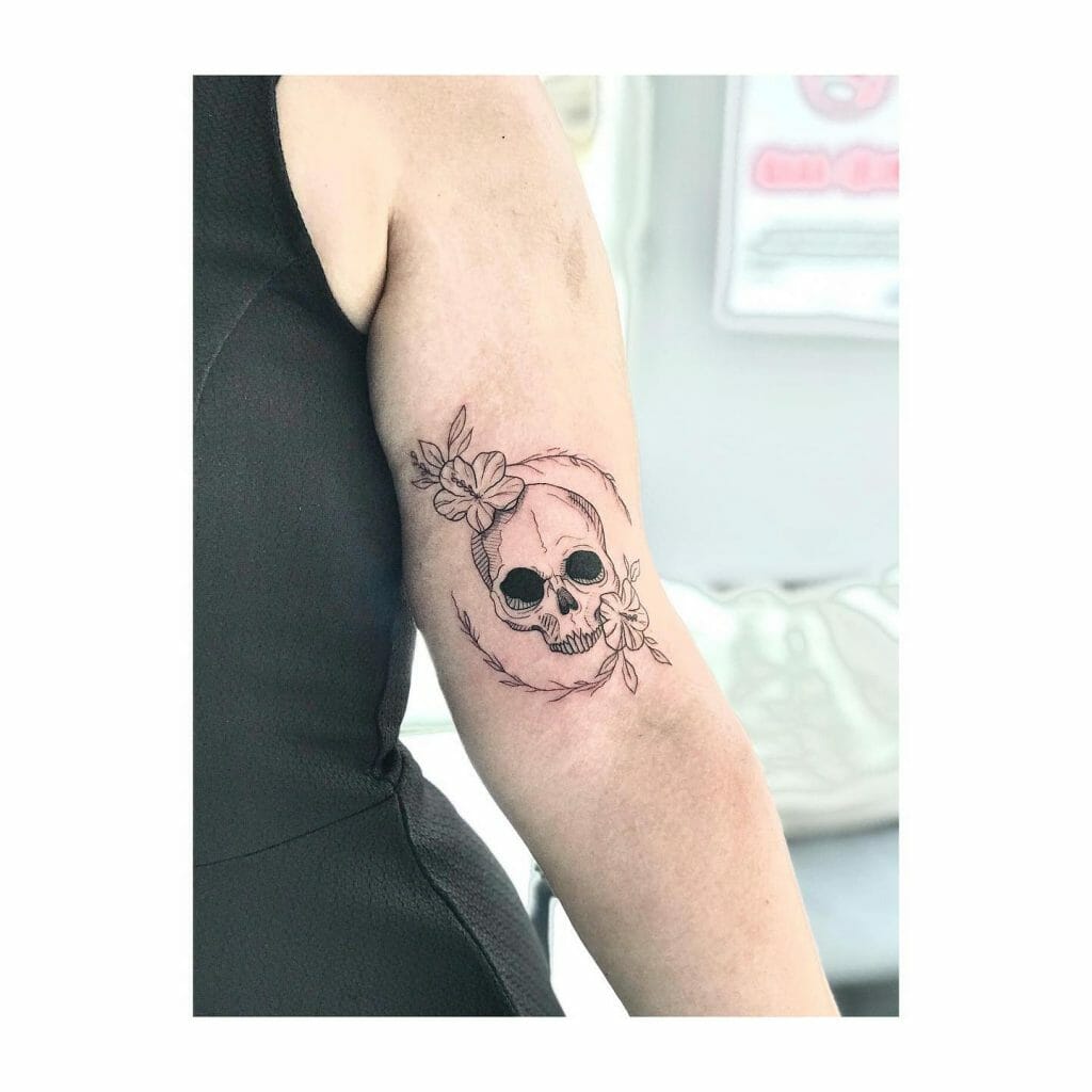 Skull Flower Tattoo ideas