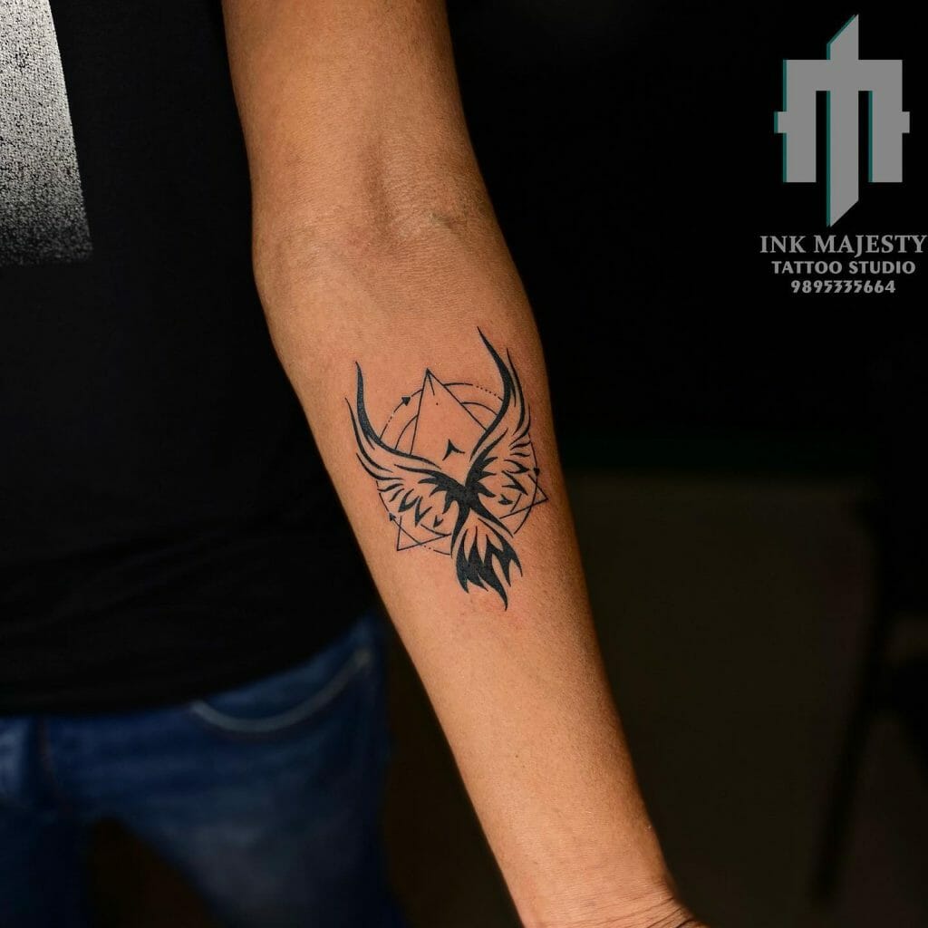 Small Forearm Phoenix Tattoo