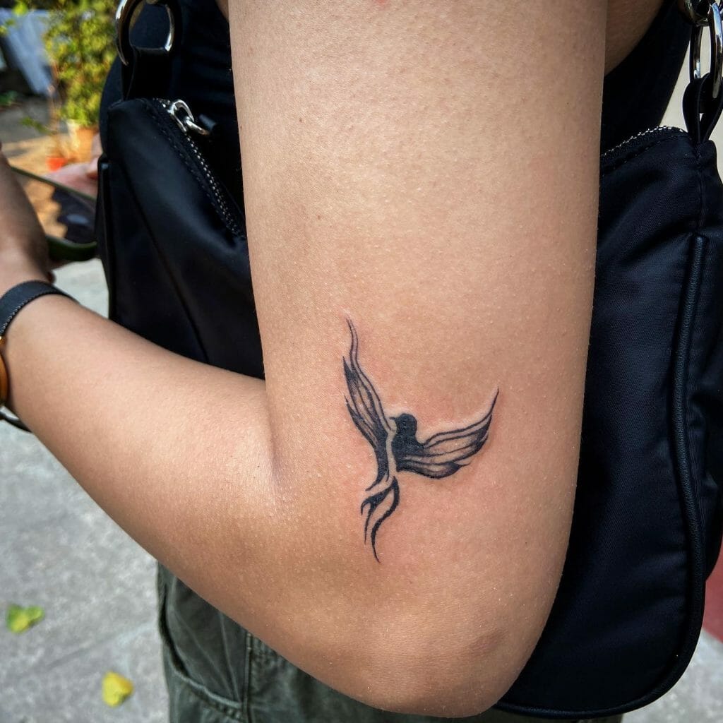 Small Hand Phoenix Tattoo
