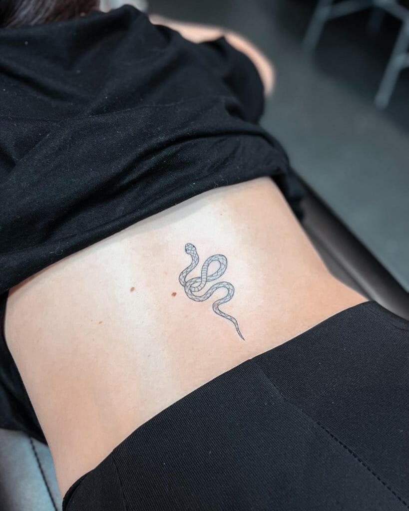 Small Japanese snake tattoo design
